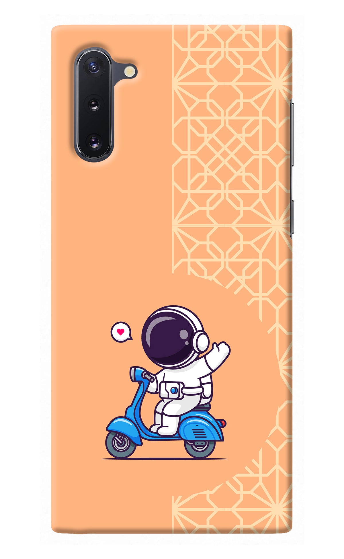 Cute Astronaut Riding Samsung Note 10 Back Cover