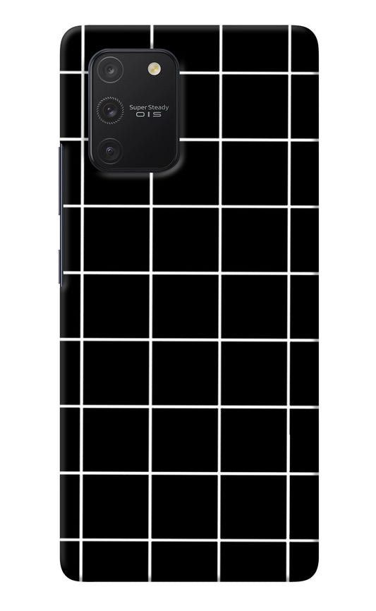 White Grid Samsung S10 Lite Back Cover