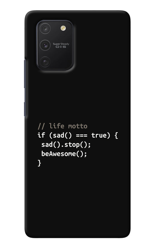 Life Motto Code Samsung S10 Lite Back Cover