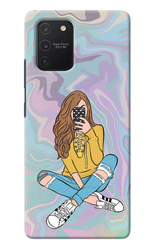 Selfie Girl Samsung S10 Lite Back Cover