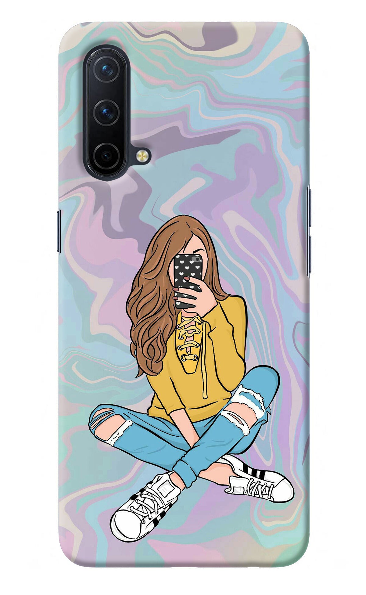 Selfie Girl Oneplus Nord CE 5G Back Cover