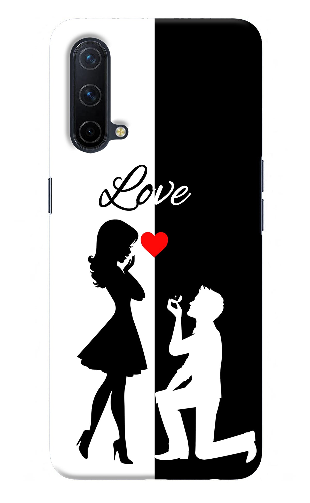 Love Propose Black And White Oneplus Nord CE 5G Back Cover