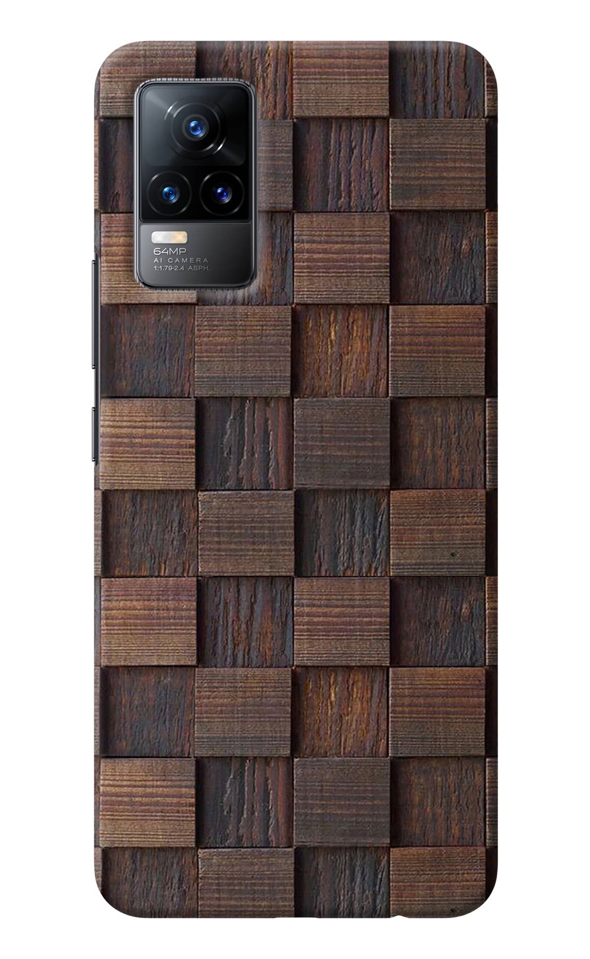 Wooden Cube Design Vivo Y73/V21E 4G Back Cover