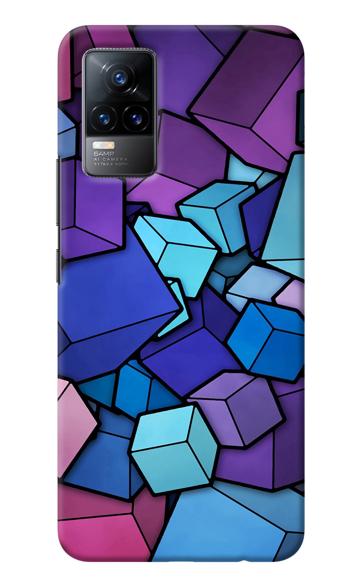 Cubic Abstract Vivo Y73/V21E 4G Back Cover