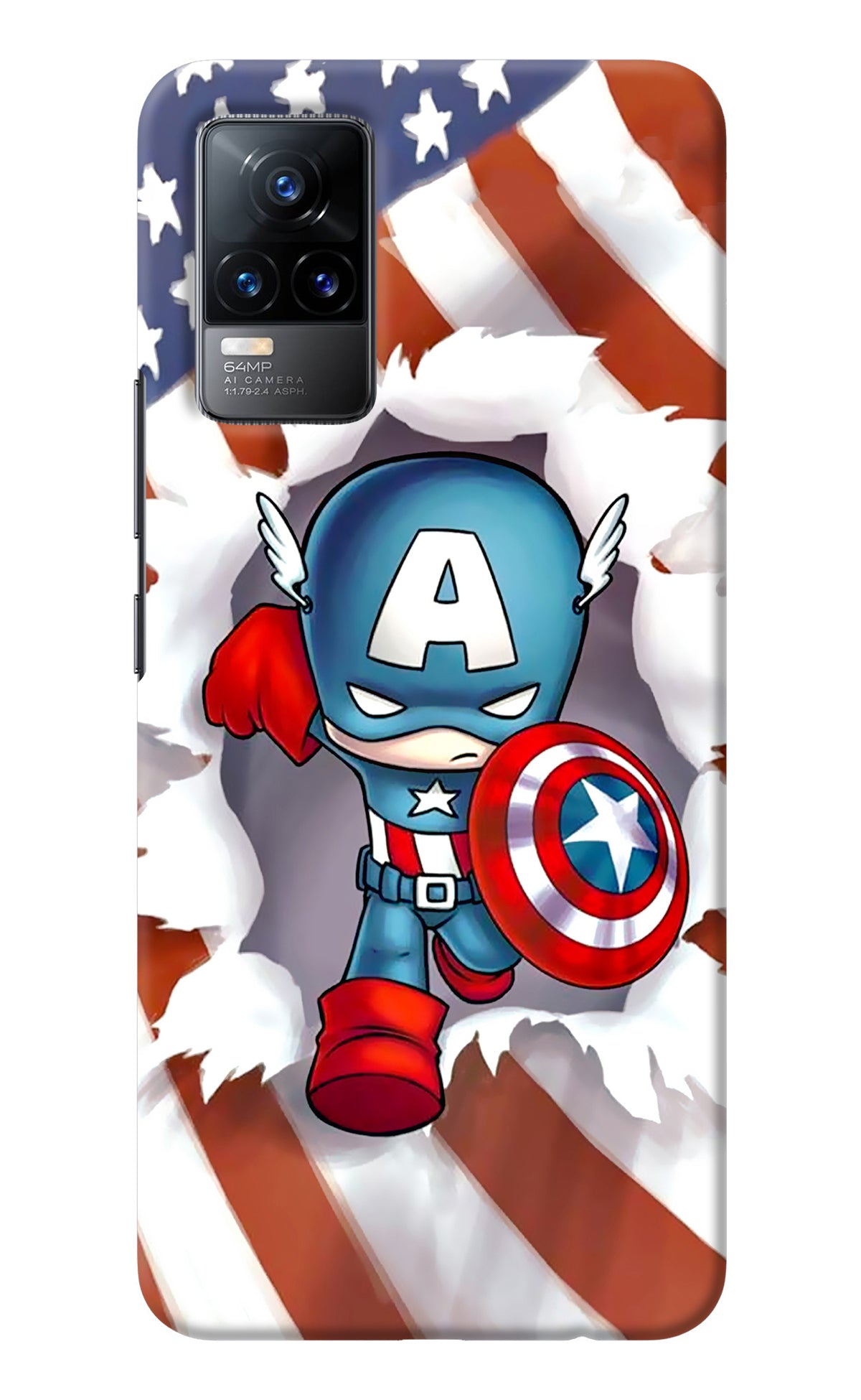 Captain America Vivo Y73/V21E 4G Back Cover