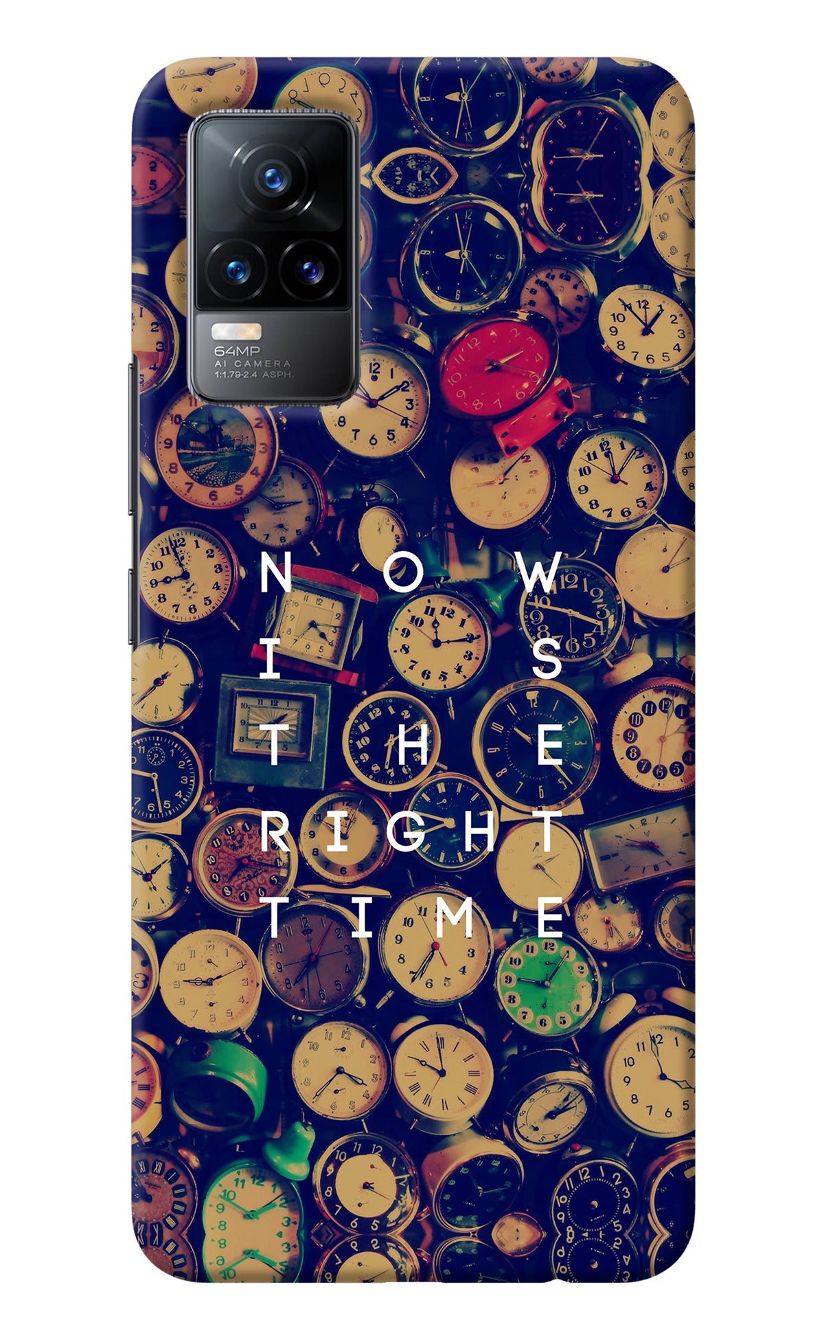 Now is the Right Time Quote Vivo Y73/V21E 4G Back Cover