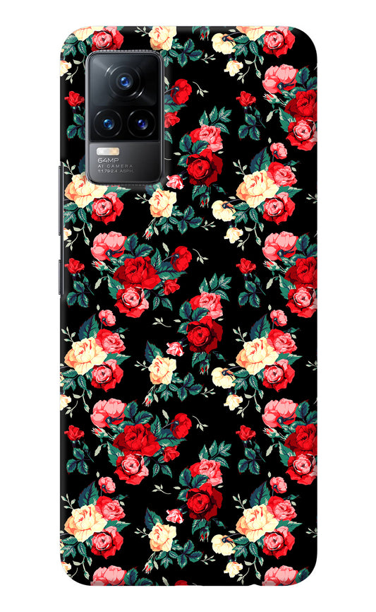 Rose Pattern Vivo Y73/V21E 4G Back Cover