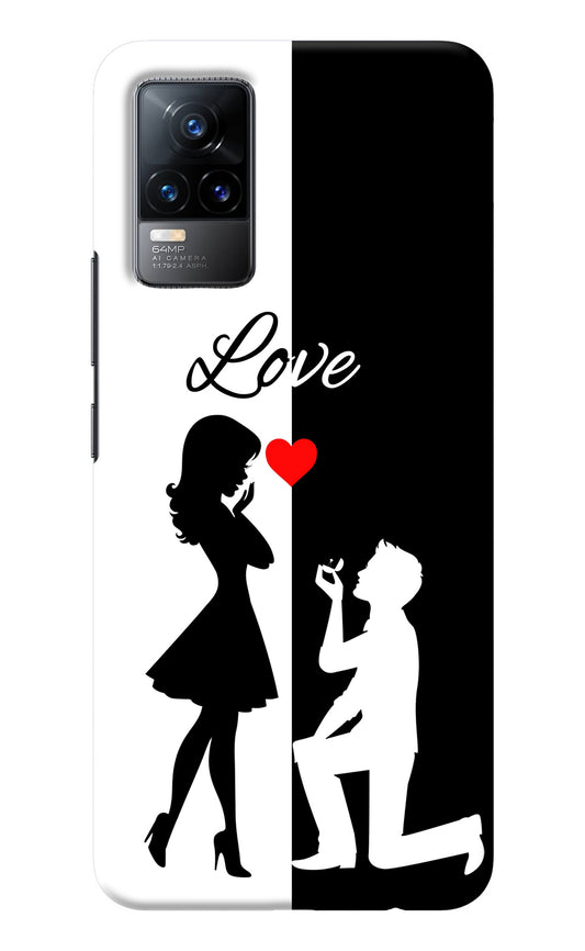 Love Propose Black And White Vivo Y73/V21E 4G Back Cover