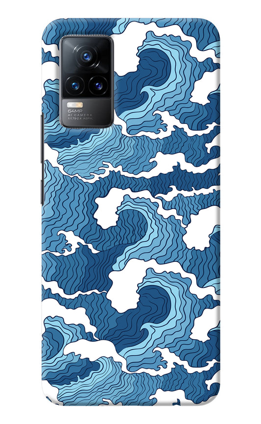 Blue Waves Vivo Y73/V21E 4G Back Cover