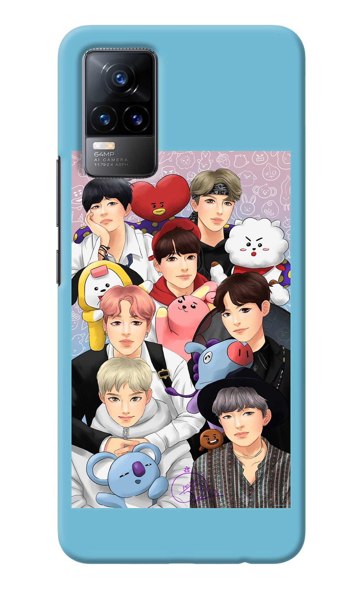 BTS with animals Vivo Y73/V21E 4G Back Cover