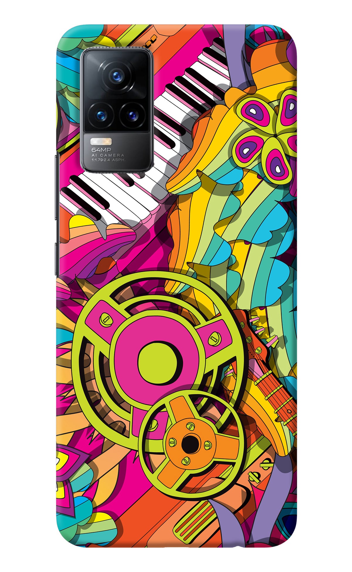 Music Doodle Vivo Y73/V21E 4G Back Cover