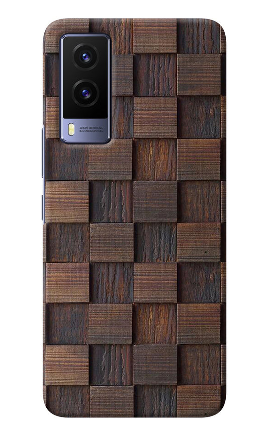 Wooden Cube Design Vivo V21E 5G Back Cover