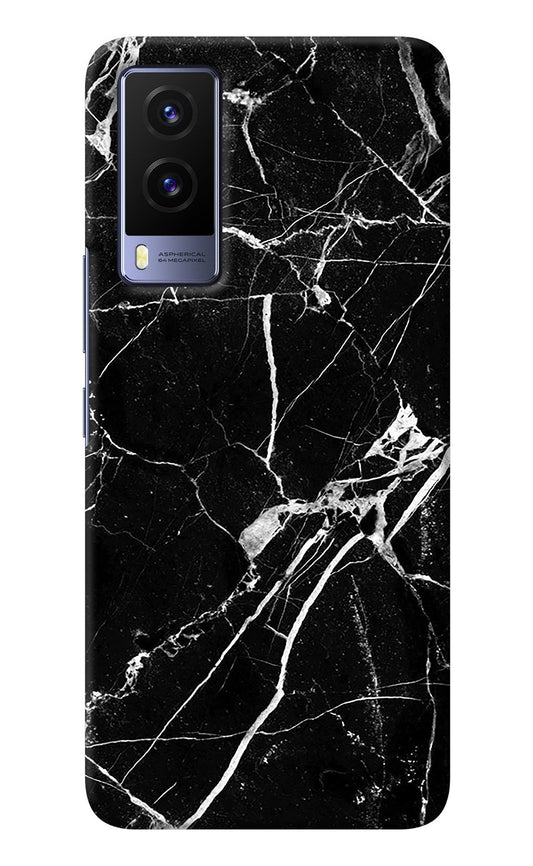 Black Marble Pattern Vivo V21E 5G Back Cover