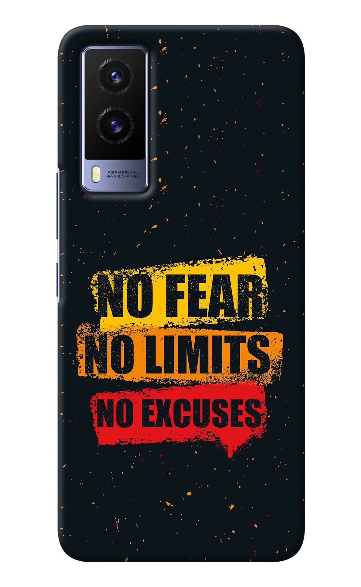 No Fear No Limits No Excuse Vivo V21E 5G Back Cover