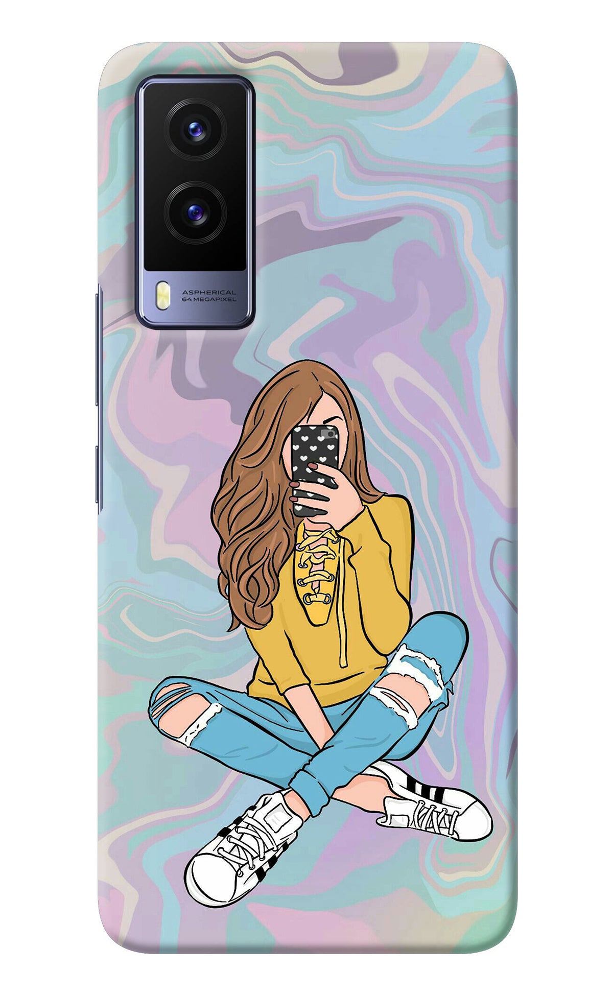 Selfie Girl Vivo V21E 5G Back Cover