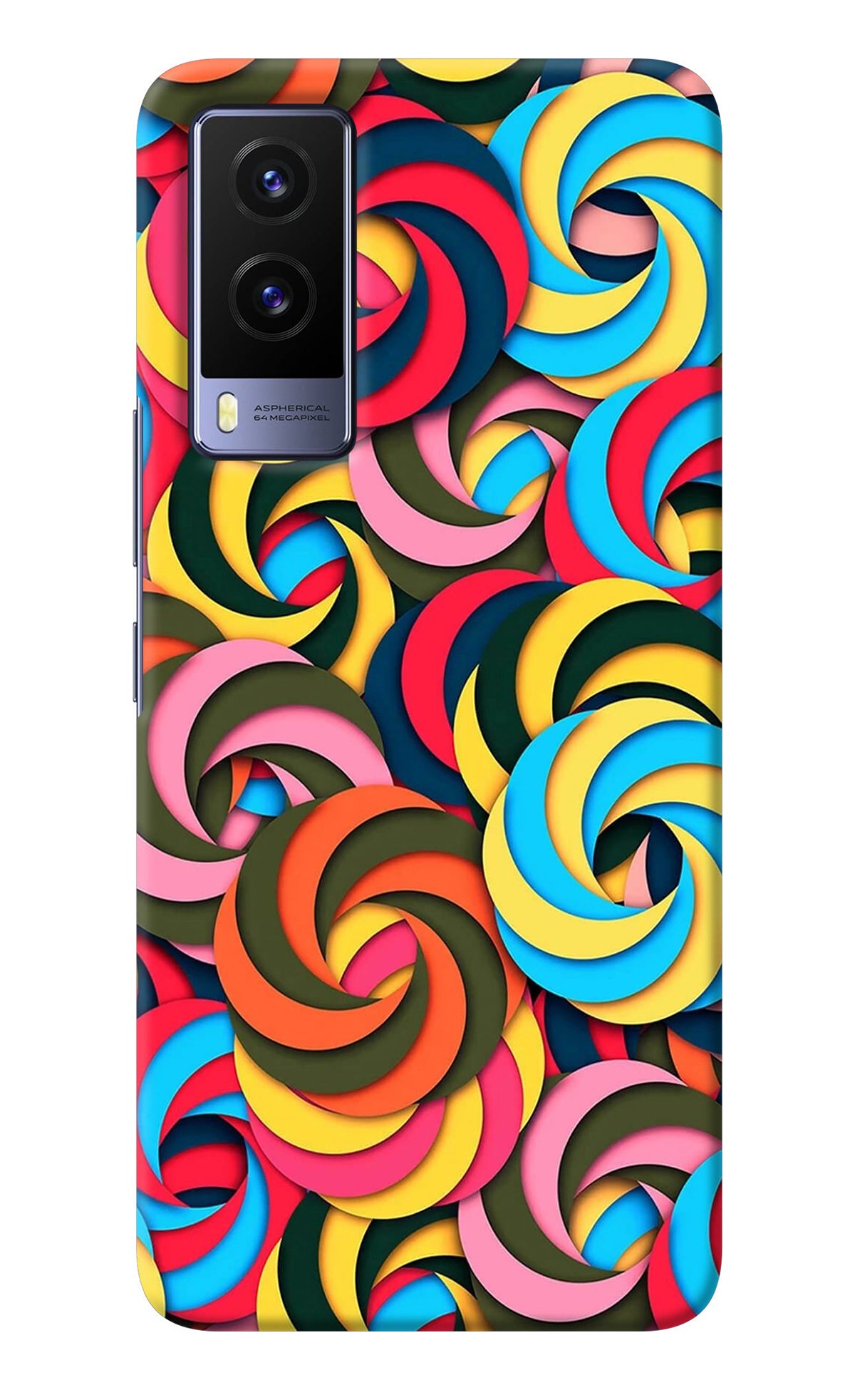 Spiral Pattern Vivo V21E 5G Back Cover