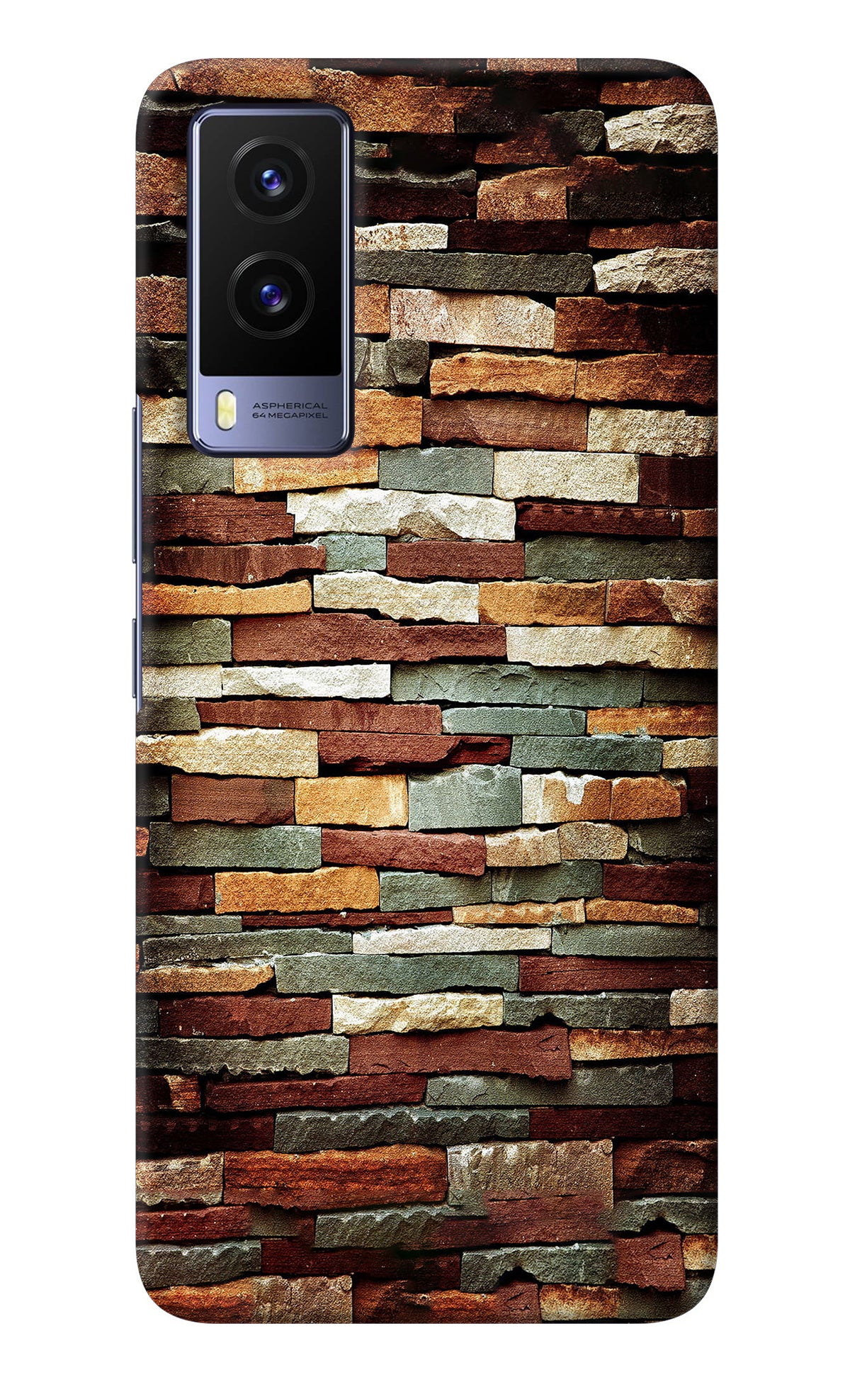 Bricks Pattern Vivo V21E 5G Back Cover