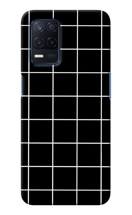 White Grid Realme Narzo 30 5G Back Cover