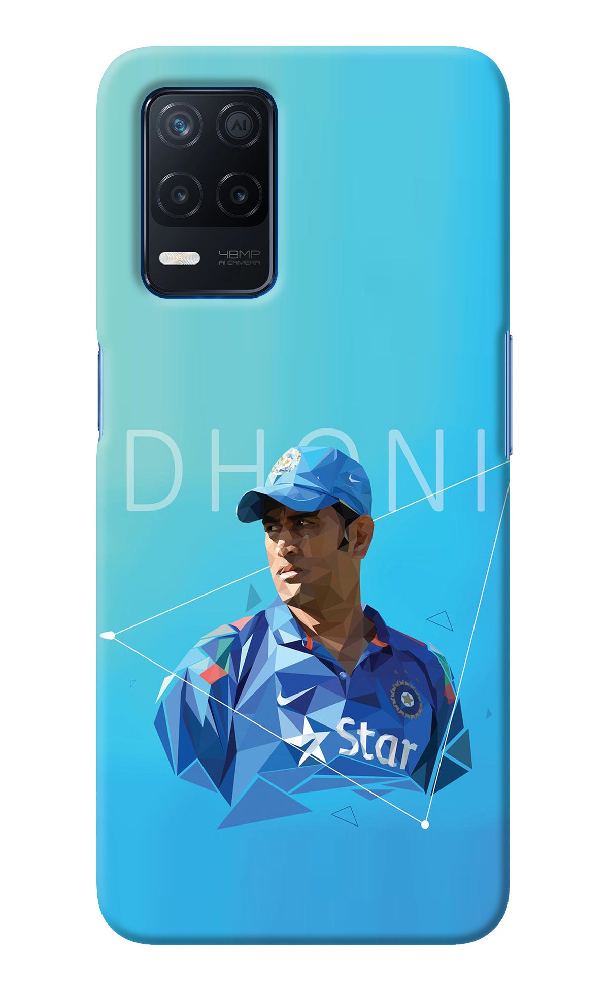 Dhoni Artwork Realme Narzo 30 5G Back Cover