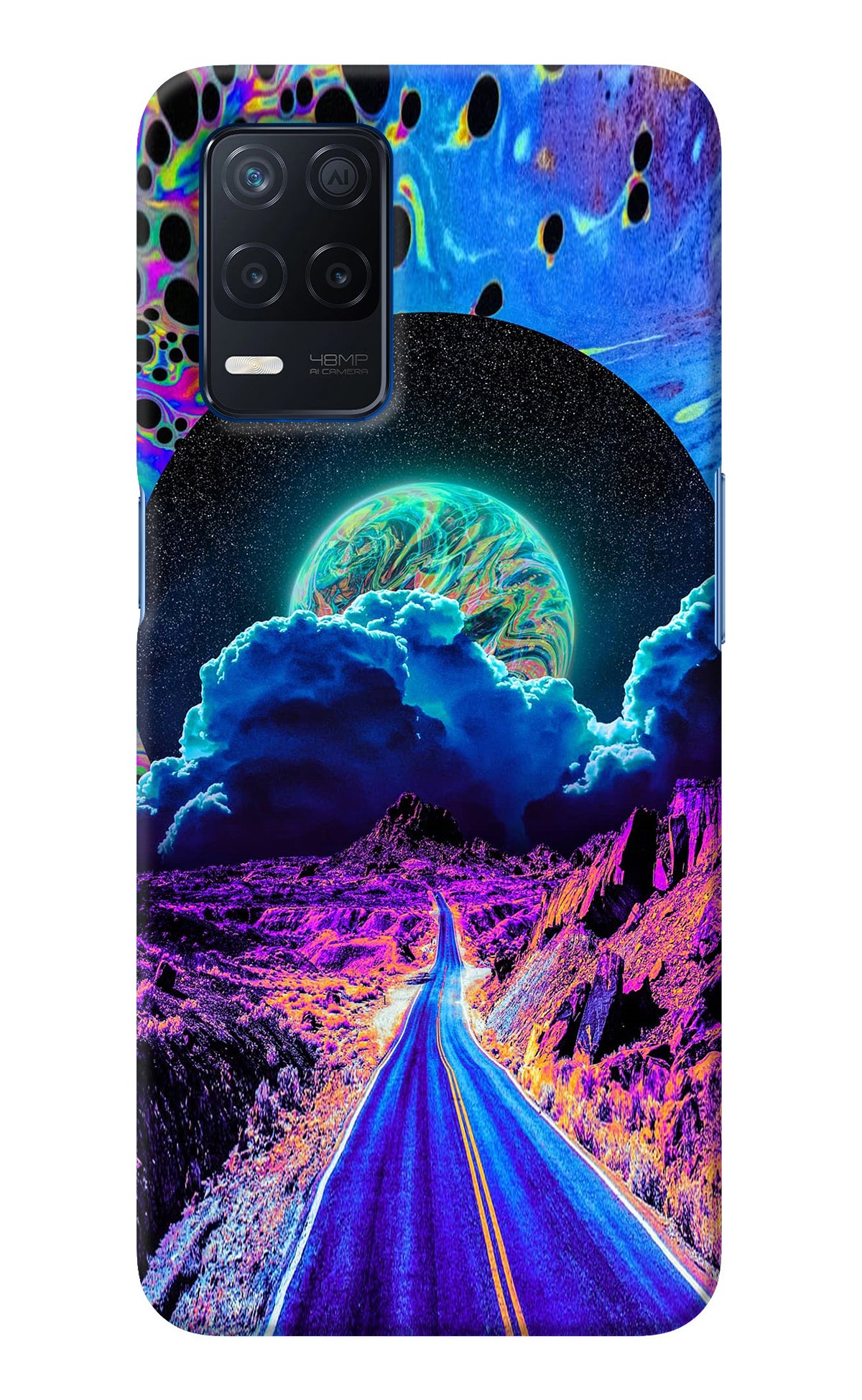 Psychedelic Painting Realme Narzo 30 5G Back Cover