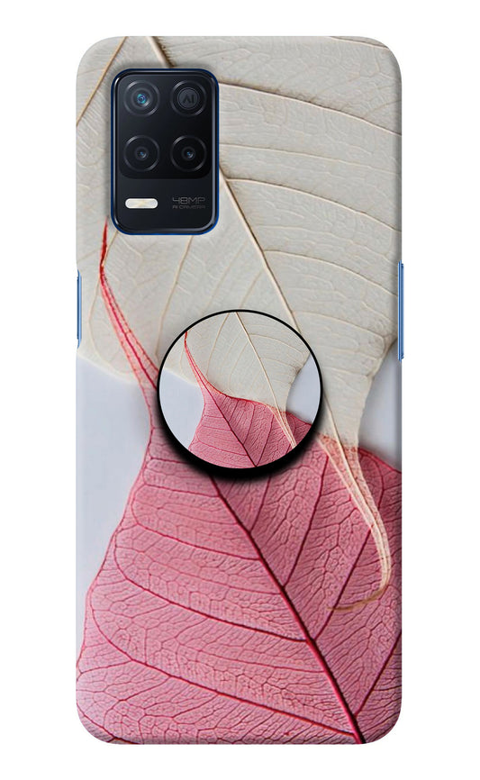 White Pink Leaf Realme Narzo 30 5G Pop Case