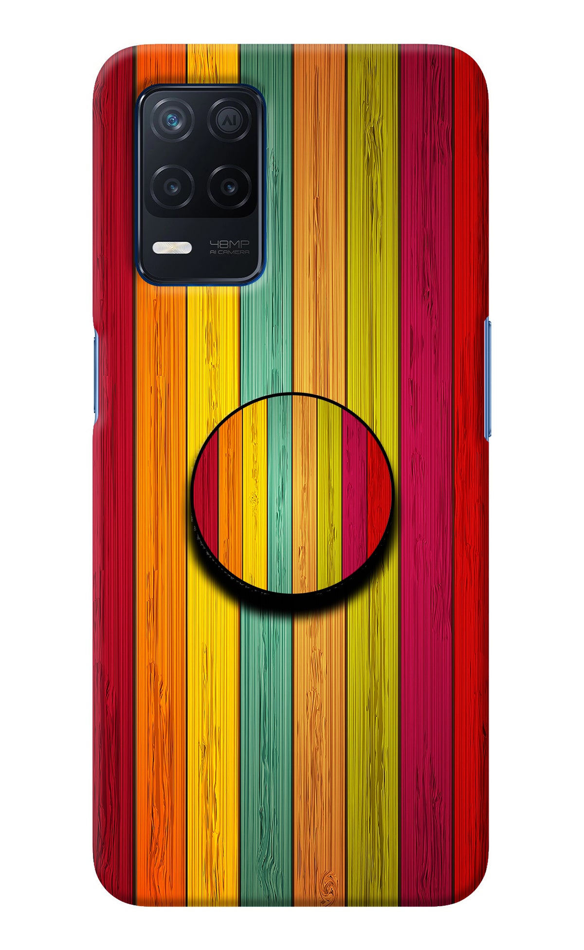 Multicolor Wooden Realme Narzo 30 5G Pop Case