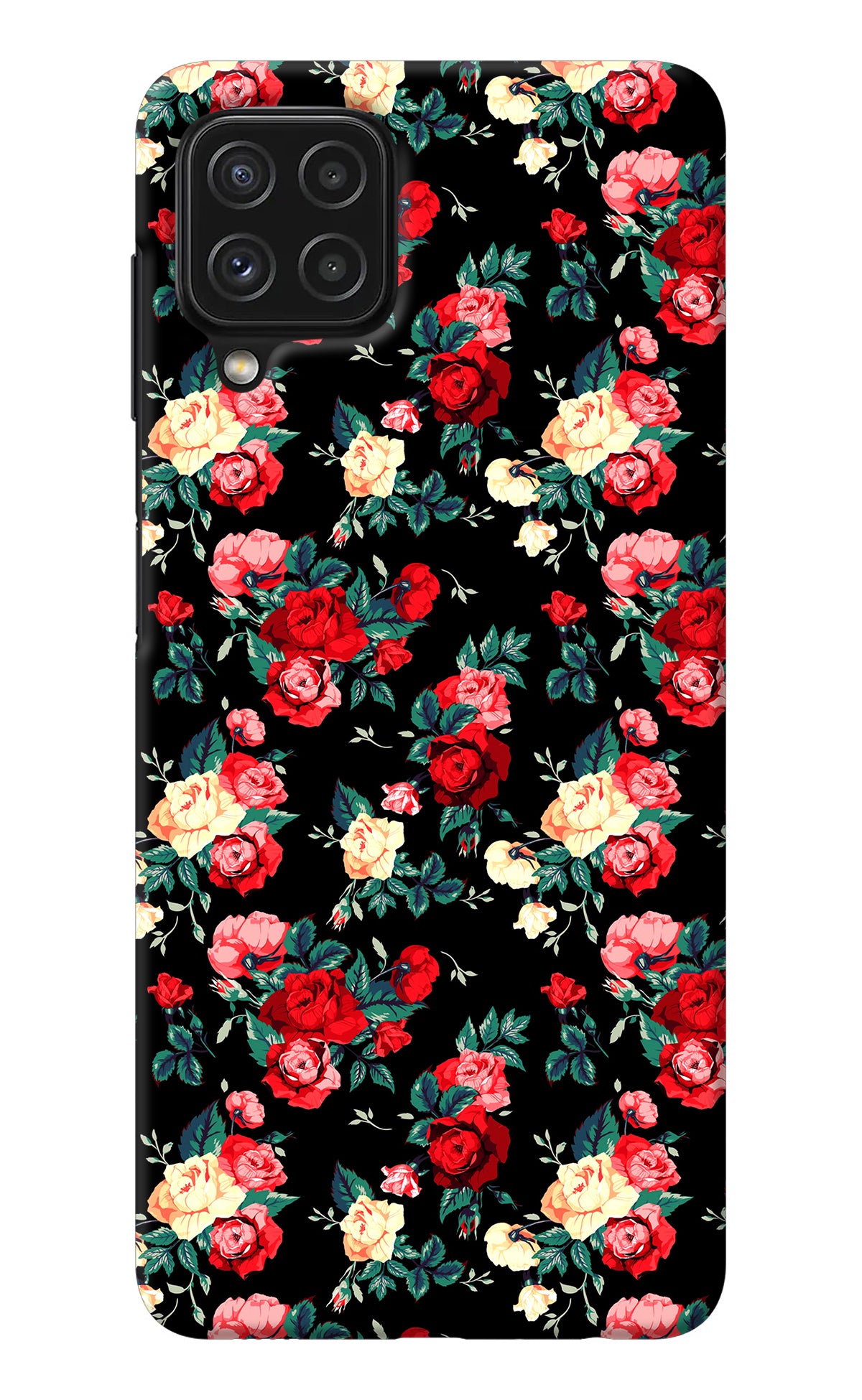 Rose Pattern Samsung M32 Back Cover