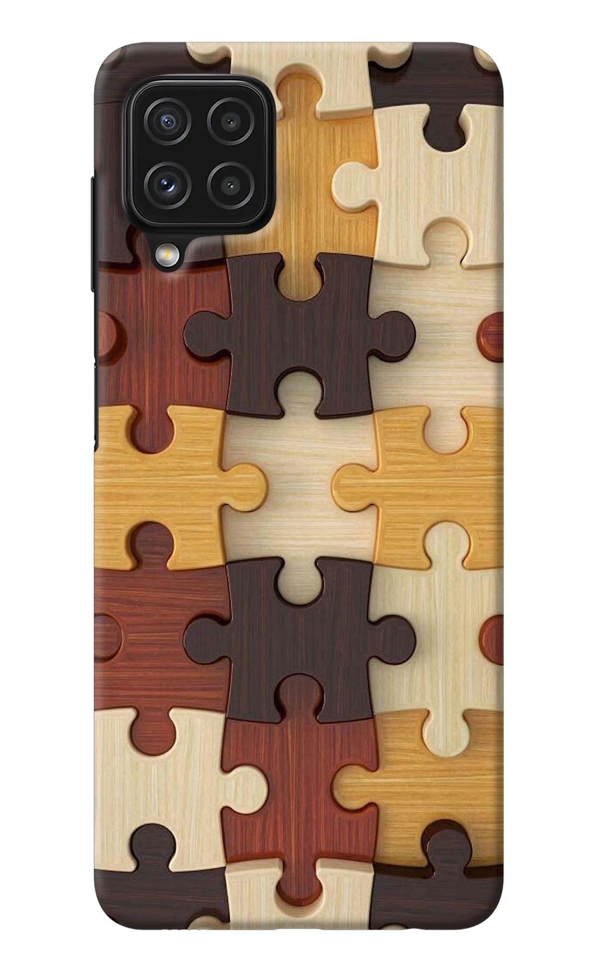 Wooden Puzzle Samsung M32 Back Cover