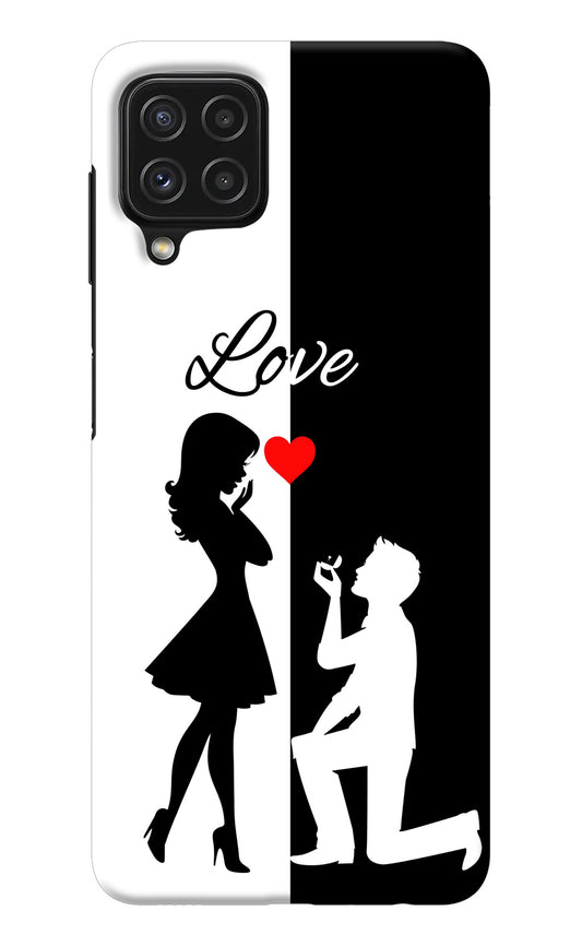 Love Propose Black And White Samsung M32 Back Cover