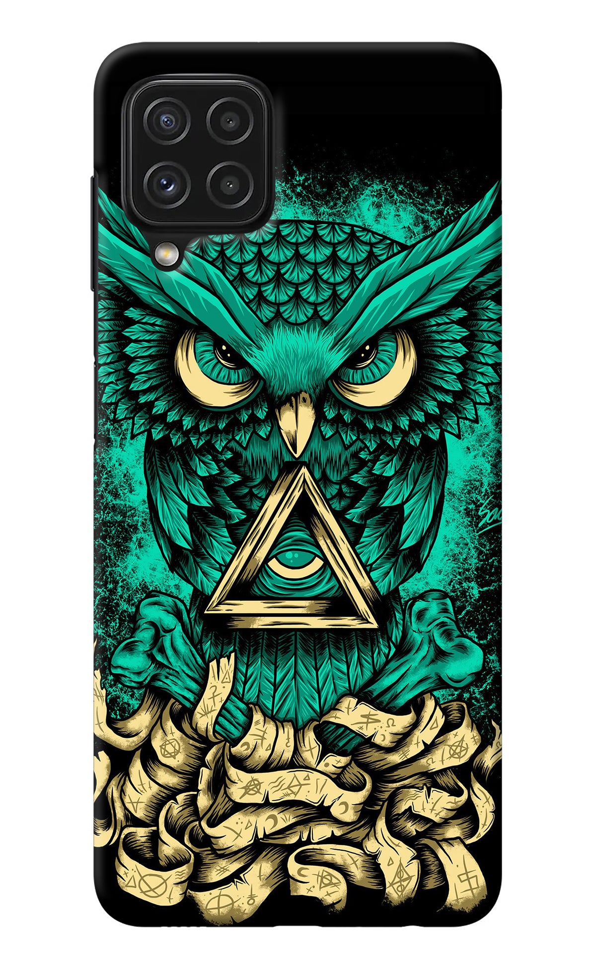 Green Owl Samsung M32 Back Cover