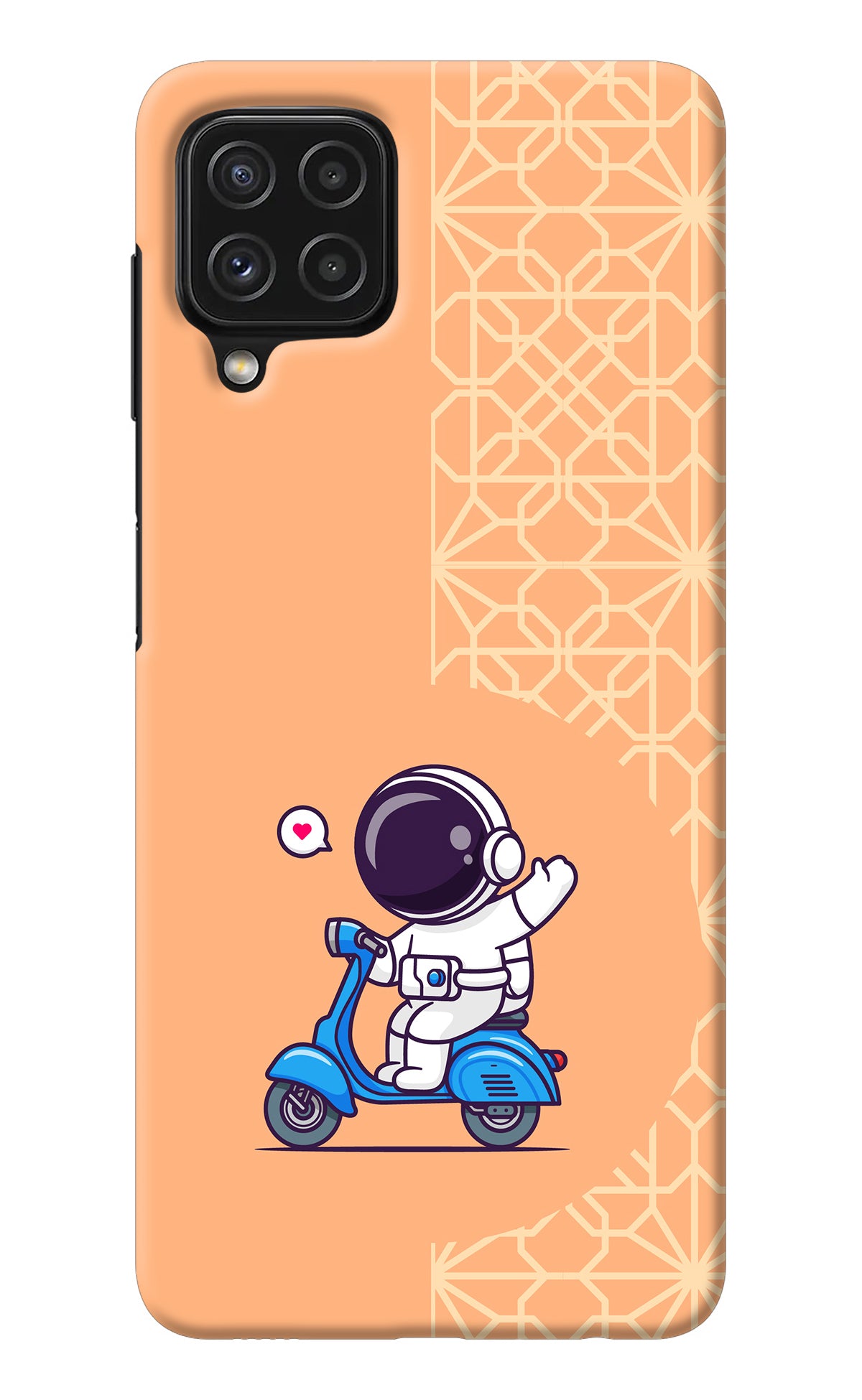 Cute Astronaut Riding Samsung M32 Back Cover