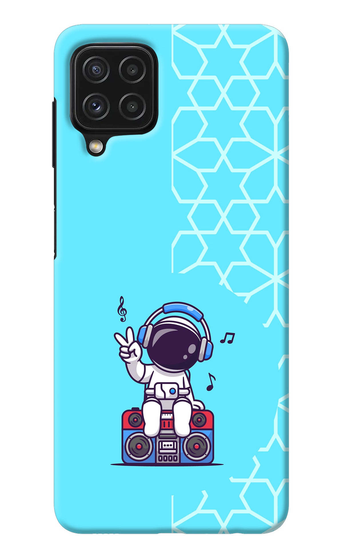 Cute Astronaut Chilling Samsung M32 Back Cover