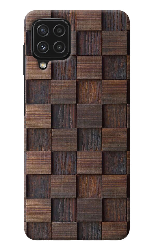 Wooden Cube Design Samsung A22 4G Back Cover