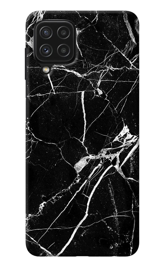 Black Marble Pattern Samsung A22 4G Back Cover