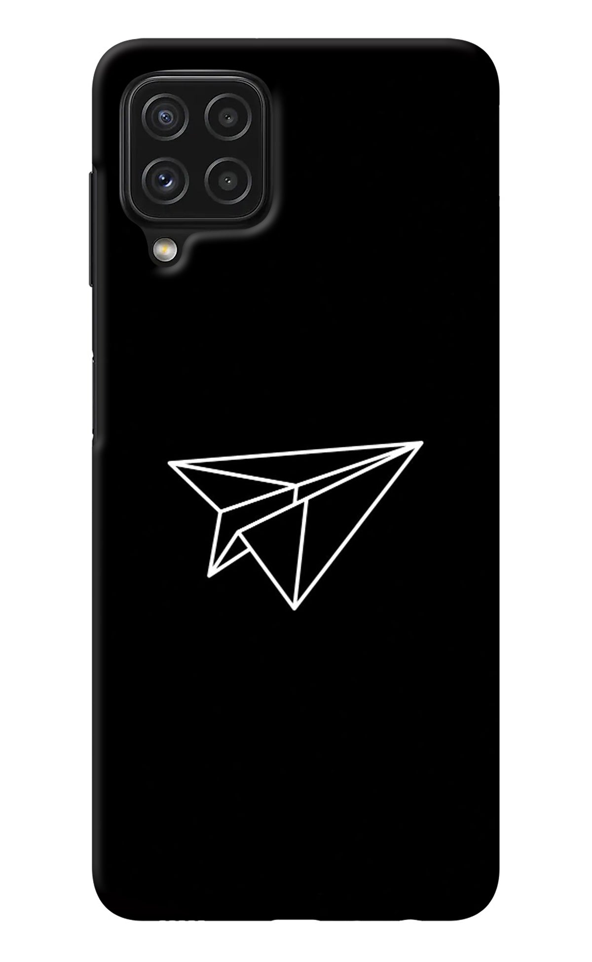 Paper Plane White Samsung A22 4G Back Cover