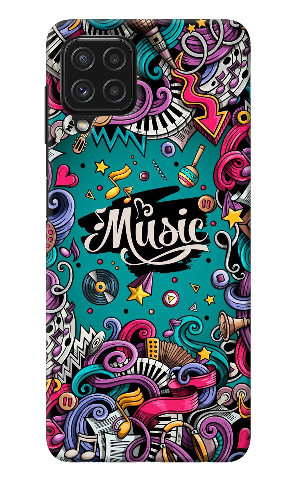 Music Graffiti Samsung A22 4G Back Cover