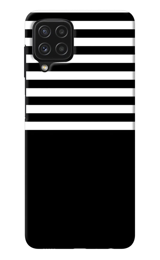 Black and White Print Samsung A22 4G Back Cover