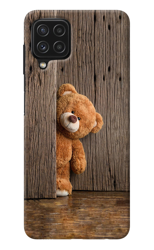 Teddy Wooden Samsung A22 4G Back Cover