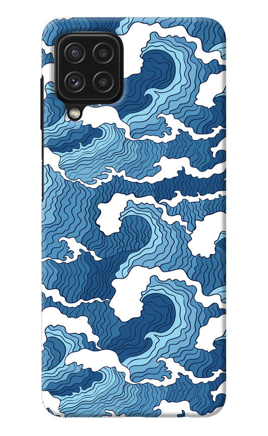 Blue Waves Samsung A22 4G Back Cover