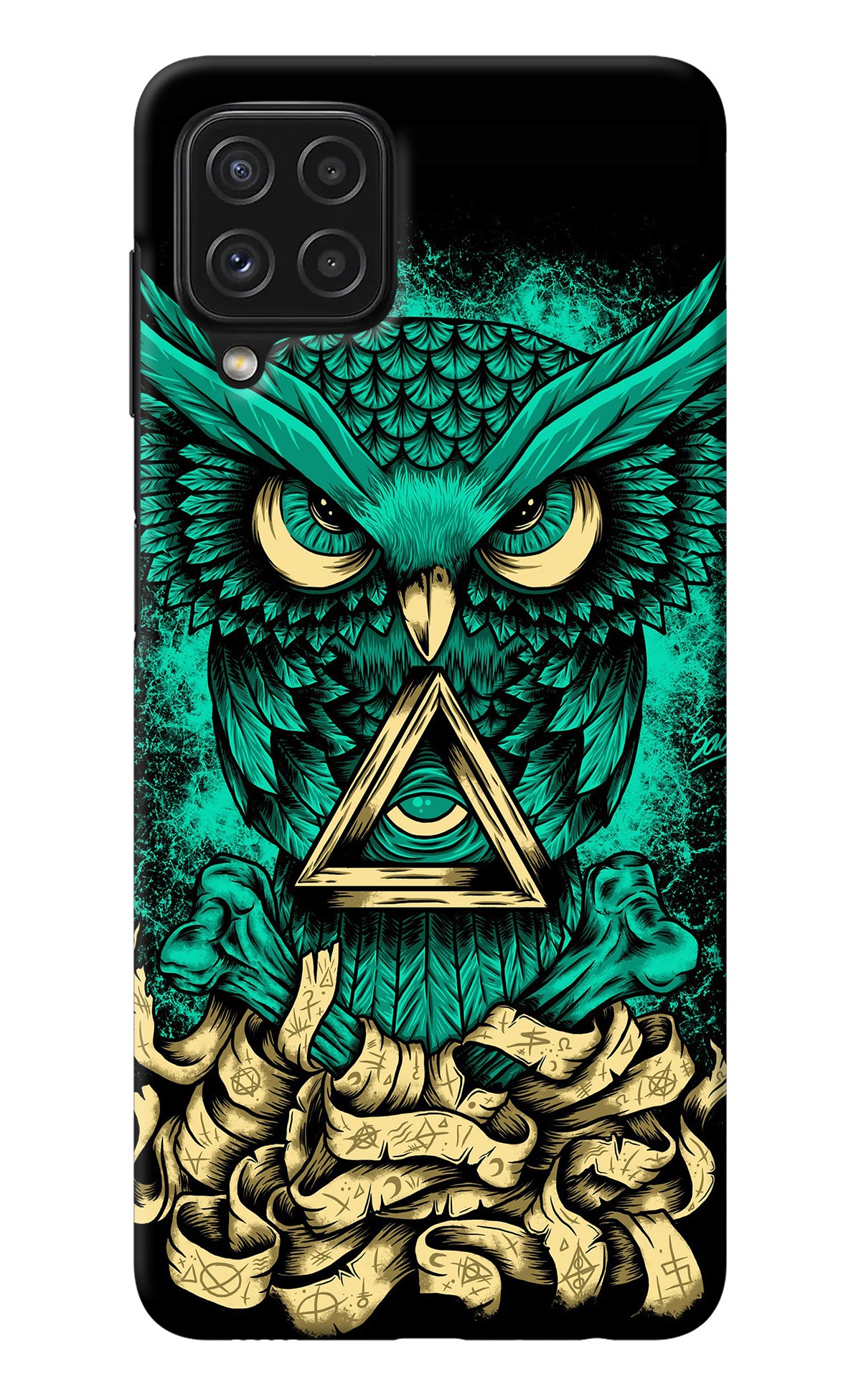 Green Owl Samsung A22 4G Back Cover