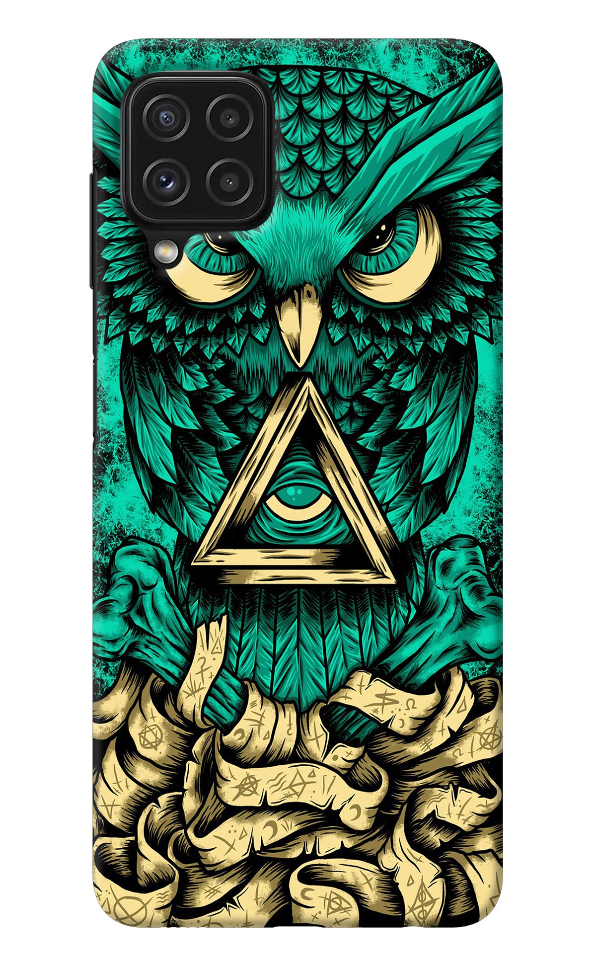 Green Owl Samsung A22 4G Back Cover