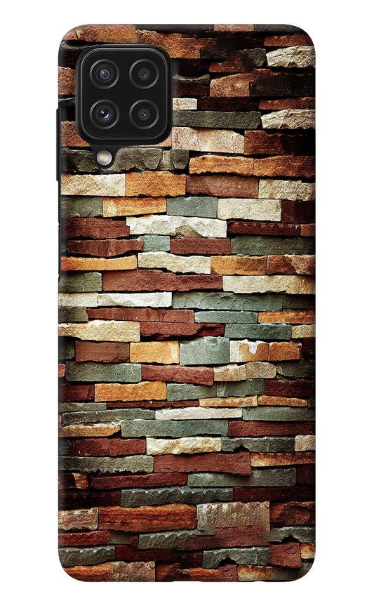 Bricks Pattern Samsung A22 4G Back Cover