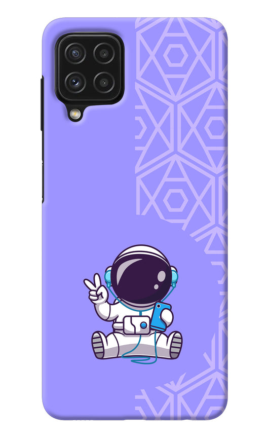 Cute Astronaut Chilling Samsung A22 4G Back Cover