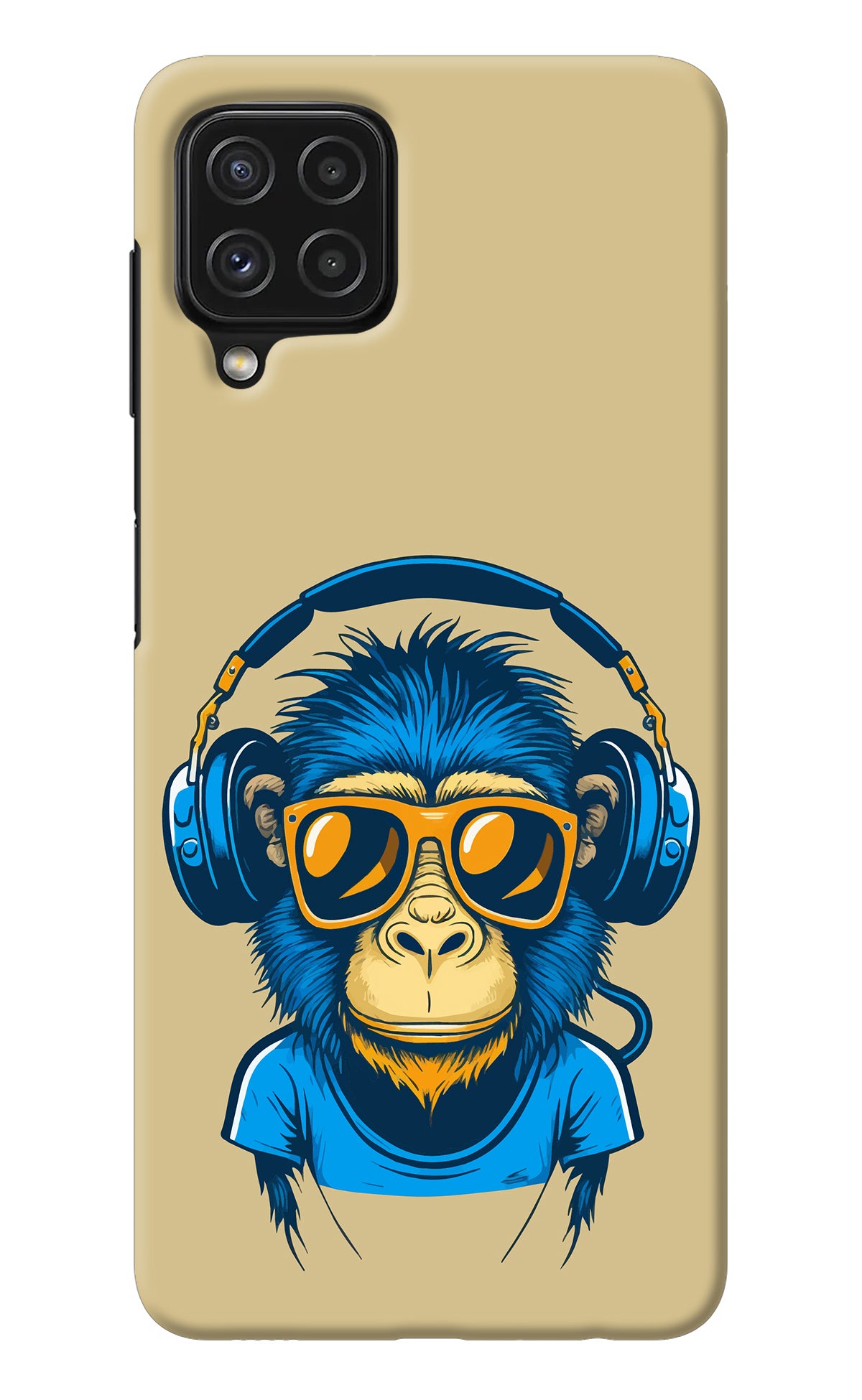 Monkey Headphone Samsung A22 4G Back Cover