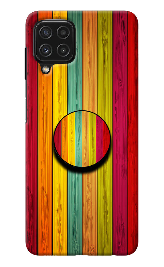 Multicolor Wooden Samsung A22 4G Pop Case