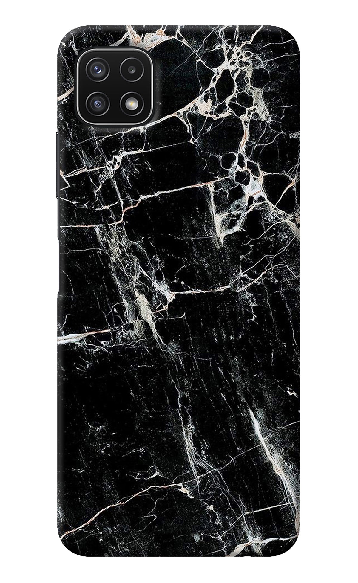 Black Marble Texture Samsung A22 5G Back Cover