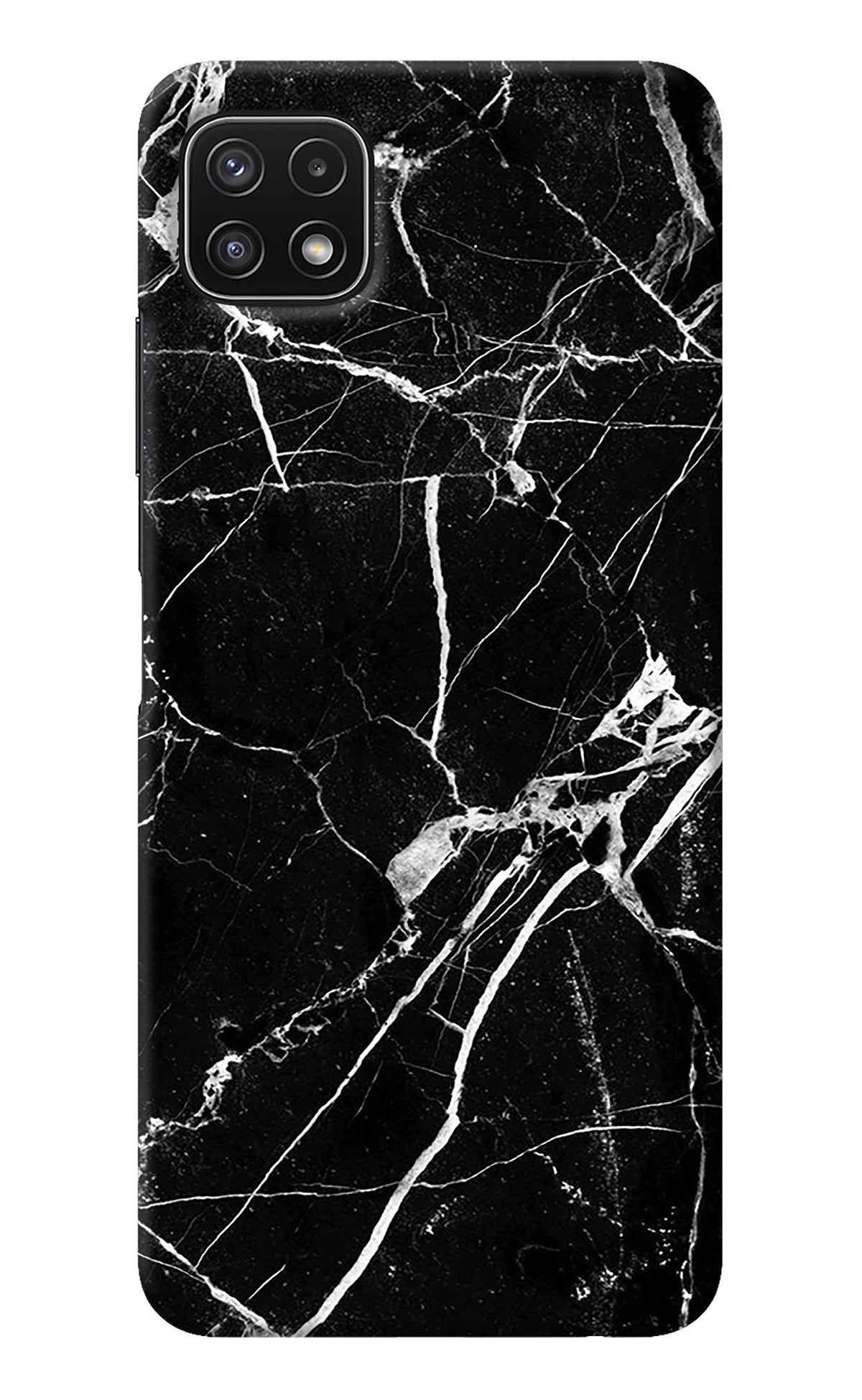 Black Marble Pattern Samsung A22 5G Back Cover