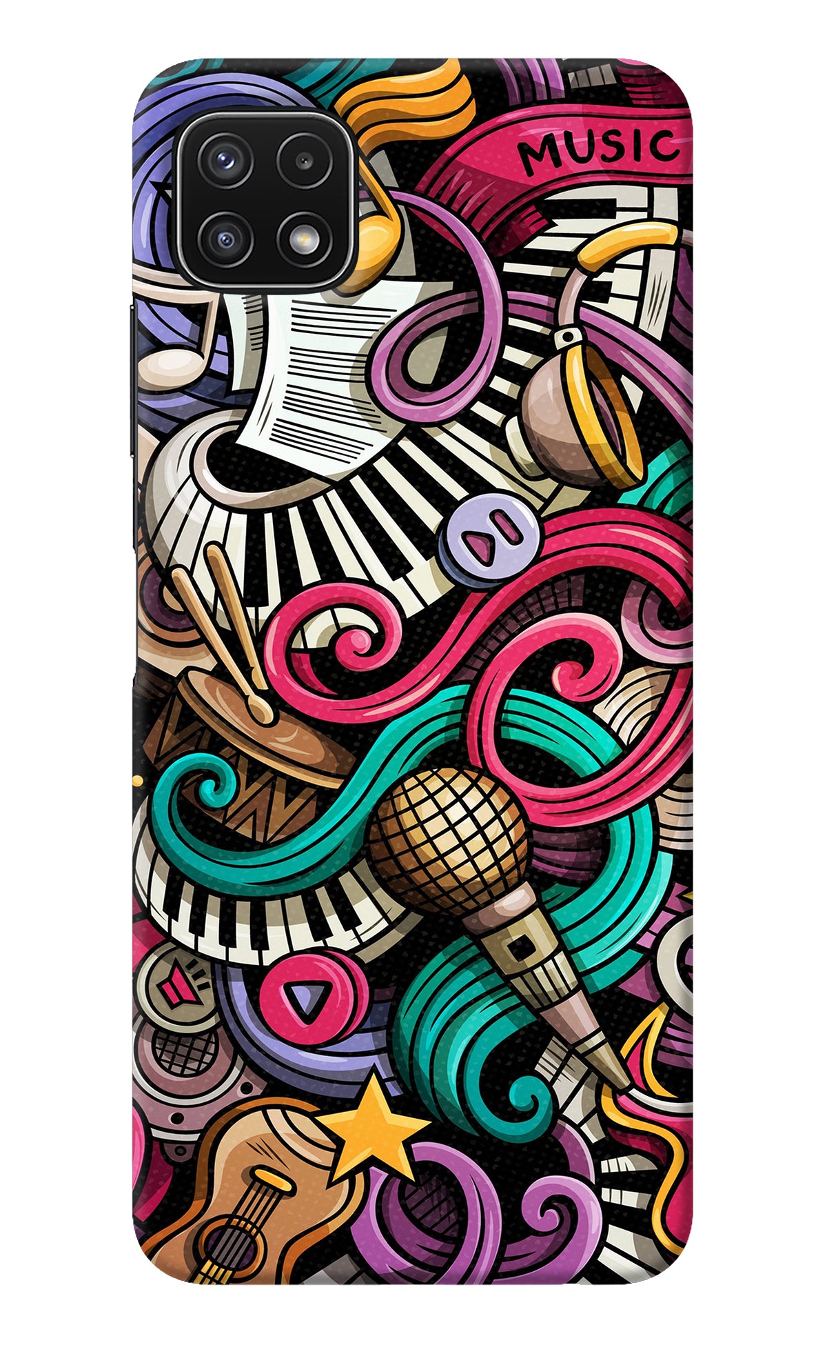 Music Abstract Samsung A22 5G Back Cover