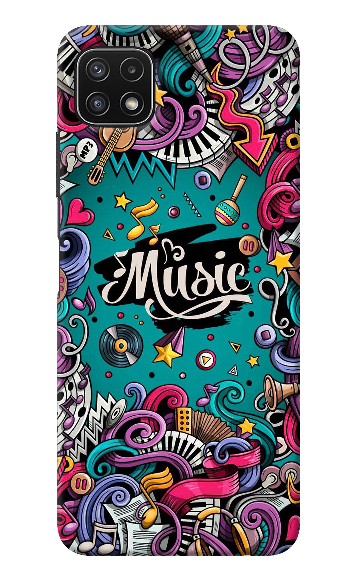 Music Graffiti Samsung A22 5G Back Cover