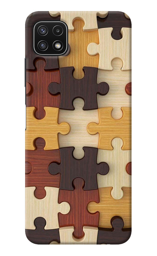 Wooden Puzzle Samsung A22 5G Back Cover